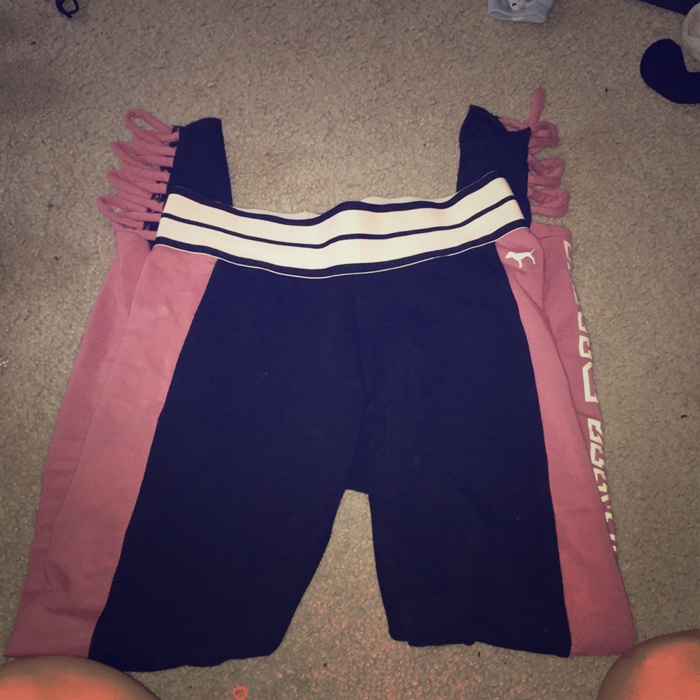 Victoria’s Secret black and pink leggings